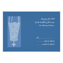 Kandili bleu RSVP Invitations Personnalisées
