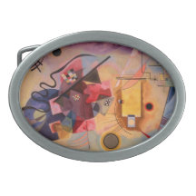 Kandinsky Abstract art Oval Belt Buckles