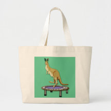 Kangaroo and Trampoline Canvas Bags
