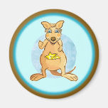 kangaroo blue magnet