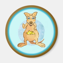 kangaroo blue magnet