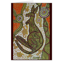 Kangaroo Dreaming (c) by Mundara Koorang Greeting Cards