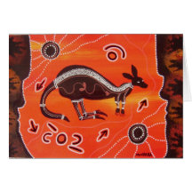 Kangaroo Dreaming Card