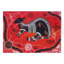 Kangaroo Dreaming Greeting Card