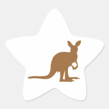 Kangaroo Kangaroos Australia Marsupial Art Animal Star Stickers