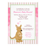 Kangaroo Pink Mommy Invitation invitations