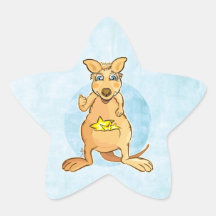 kangaroo star sticker
