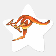 Kangaroo Star Stickers