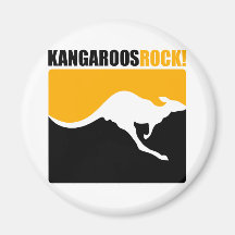 Kangaroos Rock! Refrigerator Magnet