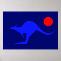 Kangourou bleu affiches