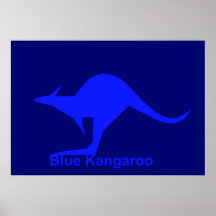Kangourou bleu posters