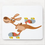 Kangourou de patinage Mousepad de bande dessinée m Tapis De Souris
