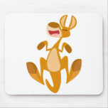 Kangourou sautant Mousepad de bande dessinée migno tapis de souris