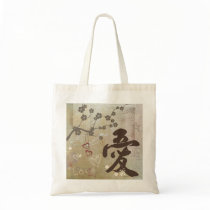 Kanji Design Love Tote Bag