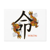 Kanji Koi Fish Destiny Postcard