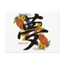 Kanji Koi Fish Dream Post Cards