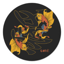 Kanji Koi Fish Love Stickers