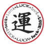 Kanji LUCK Design on Tshirts, Keychains, Mugs Stickers
