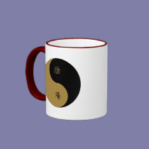 Kanji Yin Yang mugs