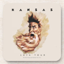 KANSAS - 1974 Tour Drink Coaster