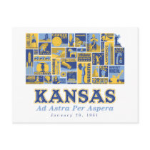 Kansas - Ad Astra Per Aspera - Postcard