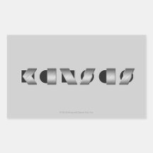 KANSAS (Black and White) Stickers