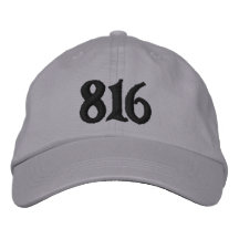 Kansas City Area Code 816( or use your area code) Embroidered Baseball Cap