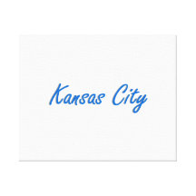 Kansas City Blue and Gray Gallery Wrapped Canvas