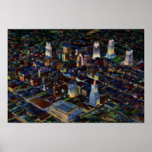 Kansas City Missouri Birdseye View Poster