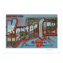 Kansas City, Missouri (Heart) Postcard