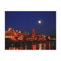 Kansas City Plaza Lights Under Full Moon Postcards
