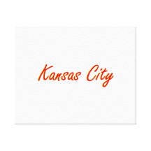 Kansas City Red and Gold Gallery Wrap Canvas