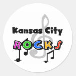 Kansas City Rocks Round Stickers