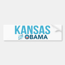 Kansas For Barack Obama Biden Bumper Sticker