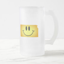 Kansas Smiley Face Coffee Mugs