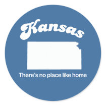Kansas - Theres no place like home T-shirt Round Stickers