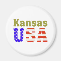 Kansas USA! Refrigerator Magnets