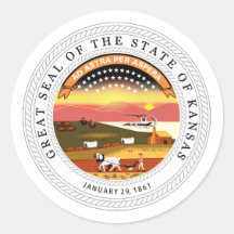 Kansas, USA Round Sticker