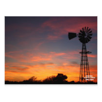 Kansas Windmill Silhouette Photo
