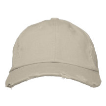 Kappe aus Chino-Twill in Used-Look Bestickte Mützen