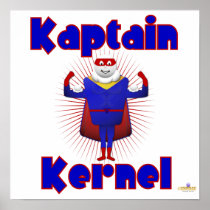 Kaptain Kernel Popcorn Superhero Posters