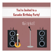 Karaoke Birthday Party Invitation