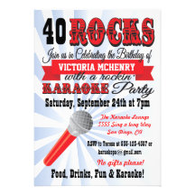 Karaoke Birthday Party Poster Style Invitation