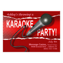 Karaoke Girls' Night Out Party Night Personalized Invites