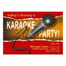 Karaoke Girls' Night Out Party Night Invite