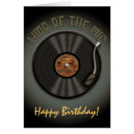 Karaoke LP Vinyl Record Greetings Card