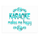 Karaoke Makes Me Happy Post Card