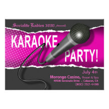 Karaoke Party Night Custom Announcement
