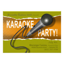 Karaoke Party Night Personalized Invite
