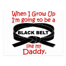 KARATE Black Belt Like My Daddy 1 Postcards